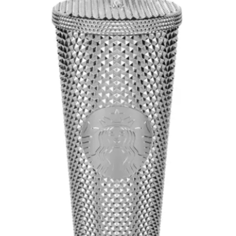 Disney World 2022 100th Anniversary Silver Studded Venti 24 oz Starbucks Tumbler